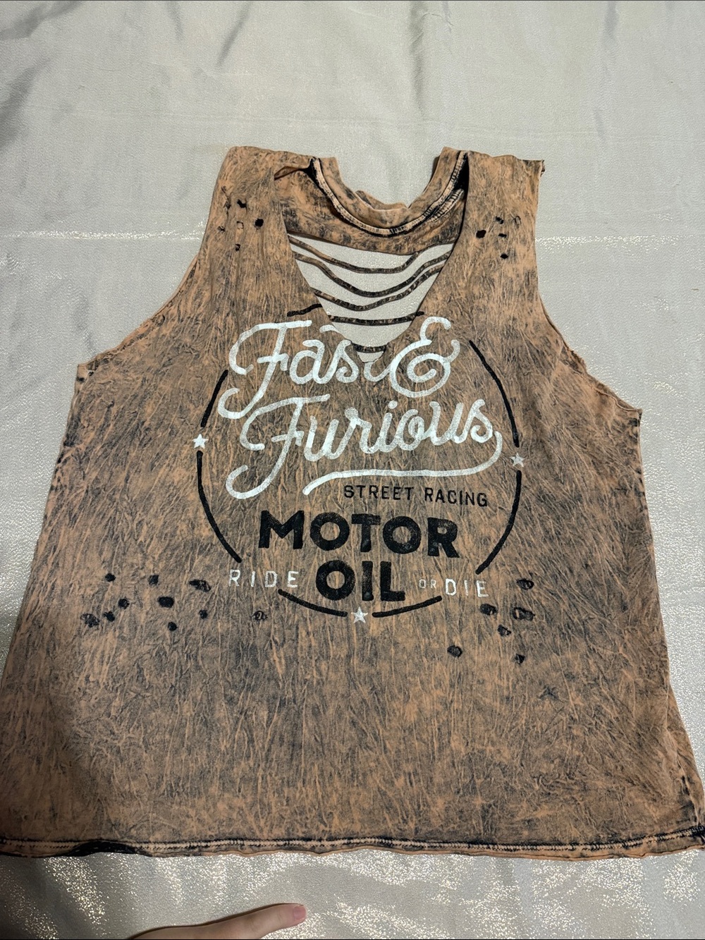 Brown Graphic Tank Street Racing Design - Picture 1 of 2